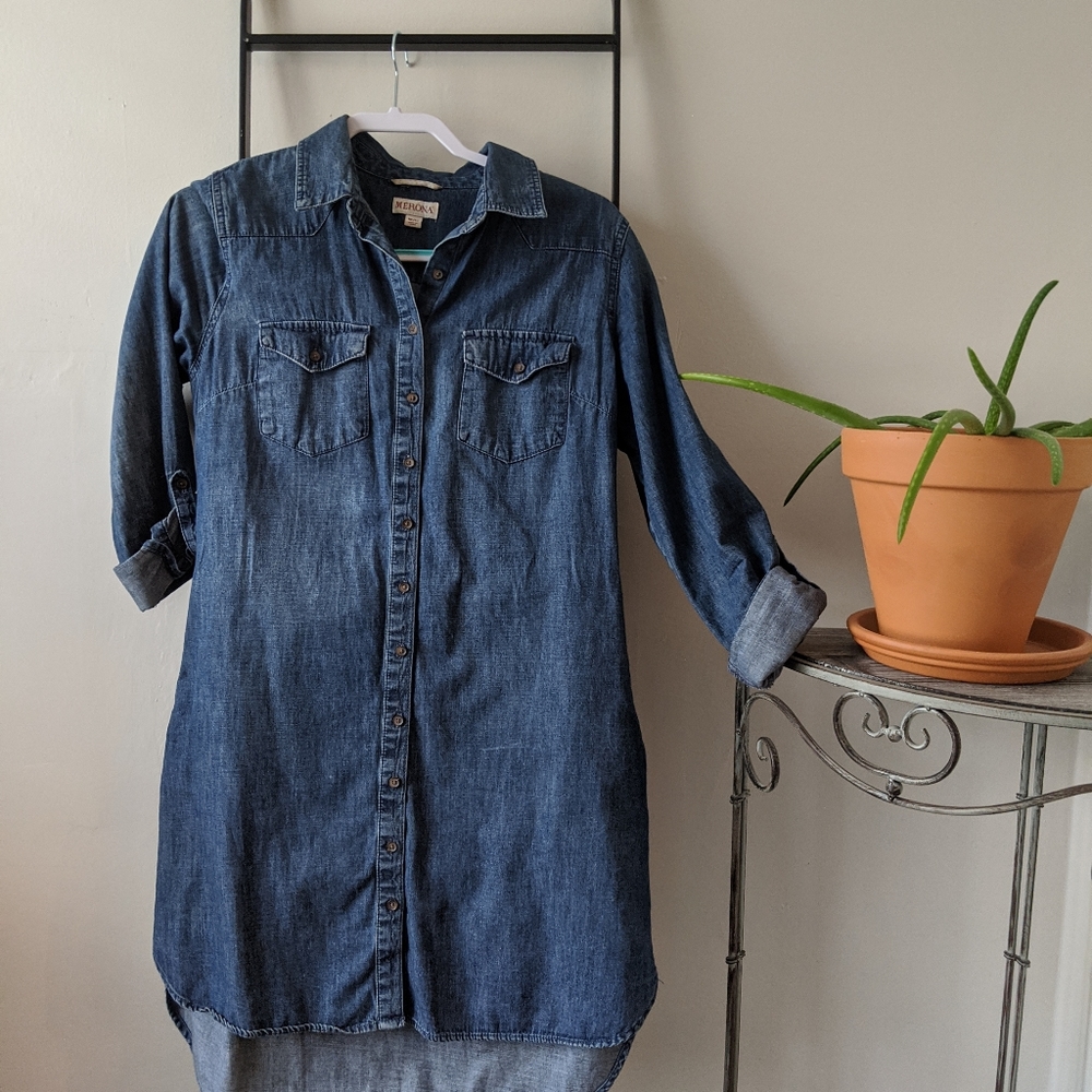 Denim Dress with Pockets